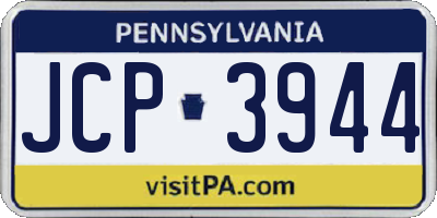 PA license plate JCP3944