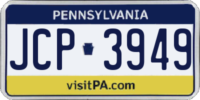 PA license plate JCP3949