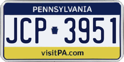 PA license plate JCP3951