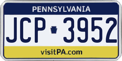 PA license plate JCP3952