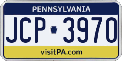 PA license plate JCP3970