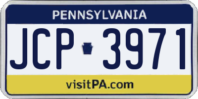 PA license plate JCP3971