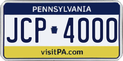 PA license plate JCP4000