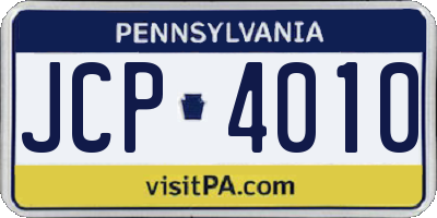 PA license plate JCP4010