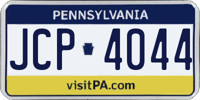 PA license plate JCP4044