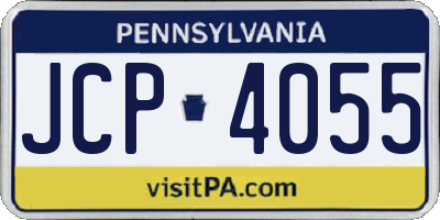 PA license plate JCP4055