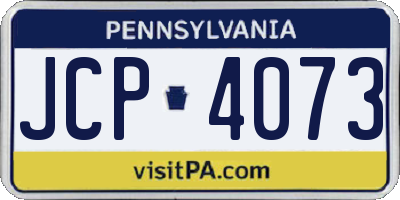 PA license plate JCP4073