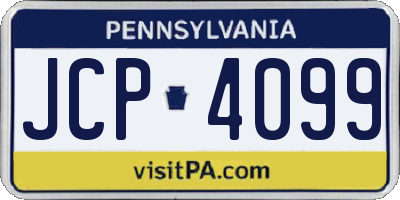 PA license plate JCP4099