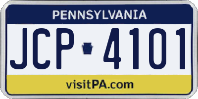 PA license plate JCP4101