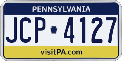 PA license plate JCP4127