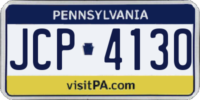 PA license plate JCP4130