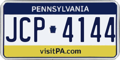 PA license plate JCP4144