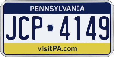 PA license plate JCP4149