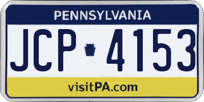 PA license plate JCP4153