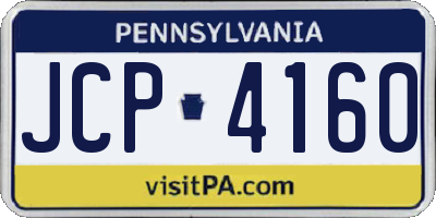 PA license plate JCP4160
