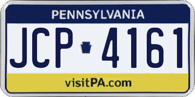 PA license plate JCP4161