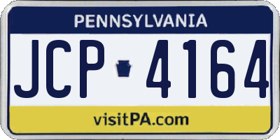 PA license plate JCP4164