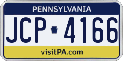 PA license plate JCP4166