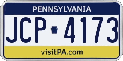 PA license plate JCP4173