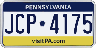 PA license plate JCP4175