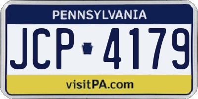 PA license plate JCP4179