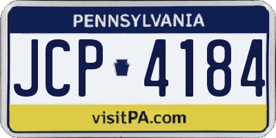 PA license plate JCP4184