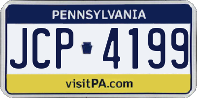 PA license plate JCP4199