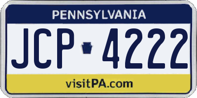 PA license plate JCP4222