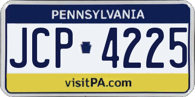PA license plate JCP4225