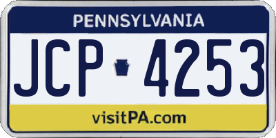 PA license plate JCP4253