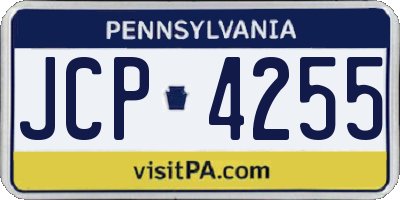 PA license plate JCP4255