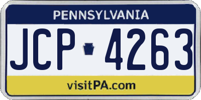 PA license plate JCP4263