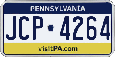 PA license plate JCP4264