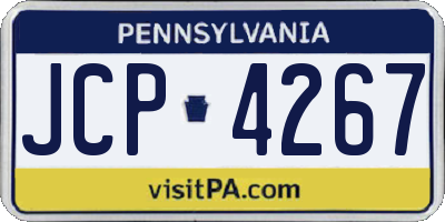 PA license plate JCP4267
