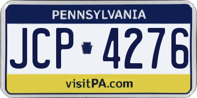 PA license plate JCP4276