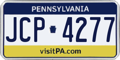 PA license plate JCP4277