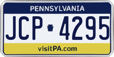 PA license plate JCP4295