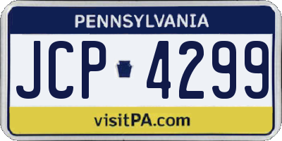 PA license plate JCP4299