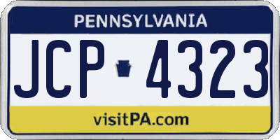PA license plate JCP4323
