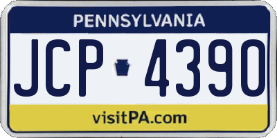 PA license plate JCP4390