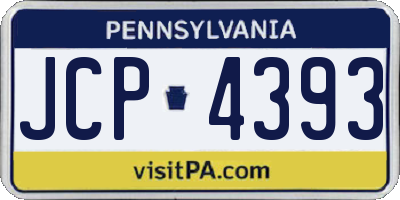PA license plate JCP4393