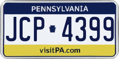 PA license plate JCP4399