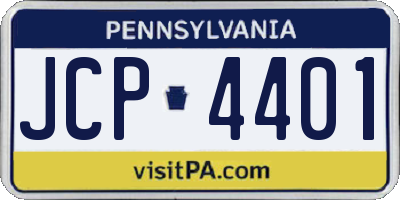 PA license plate JCP4401