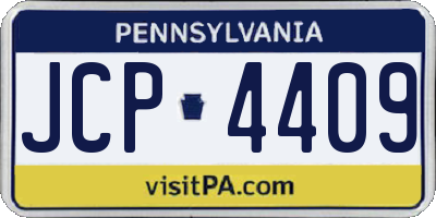 PA license plate JCP4409
