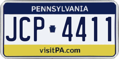 PA license plate JCP4411