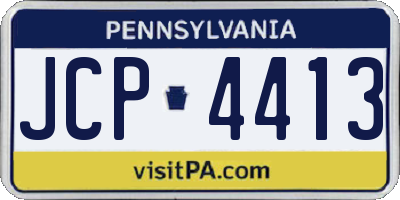 PA license plate JCP4413