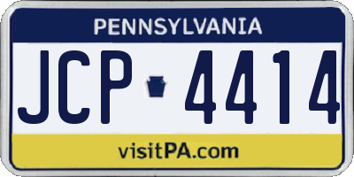 PA license plate JCP4414