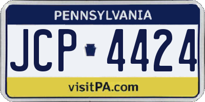PA license plate JCP4424