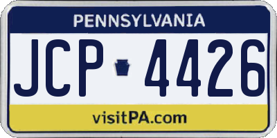 PA license plate JCP4426