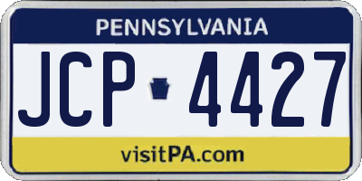 PA license plate JCP4427
